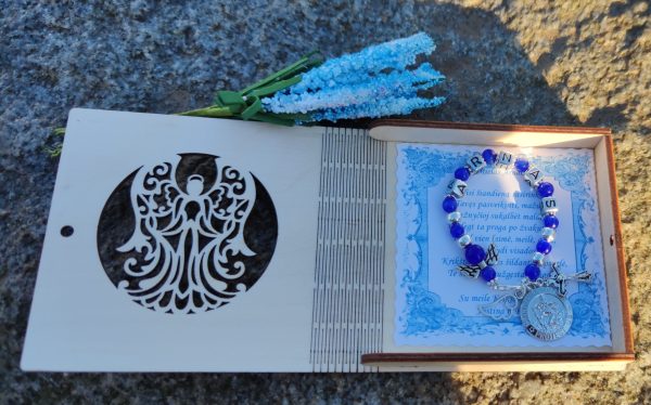 Apyrankė krikštynoms arba Pirmąjai Komunijai su Šv. Kristoforo medalionu