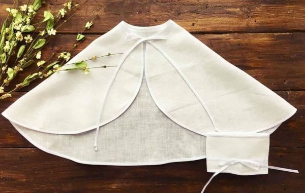 Lininė skraistė pieno baltumo