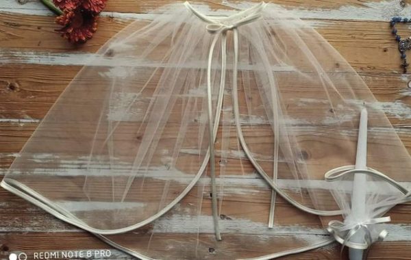 Skraistė krikštukui - pieno baltumo