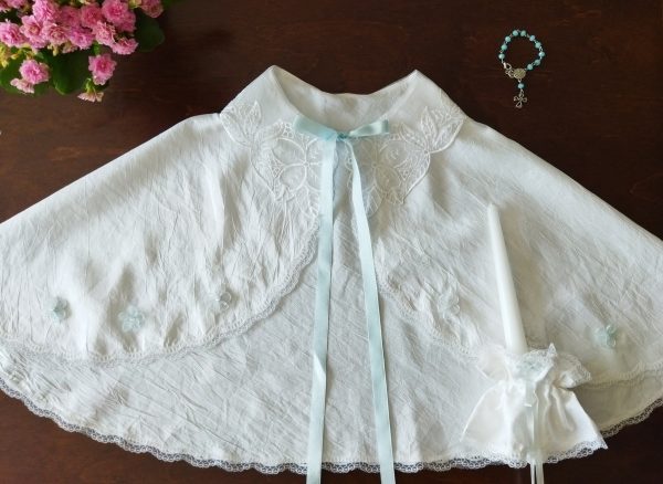 Krikštynų skraistė - Glamžytas atlasas